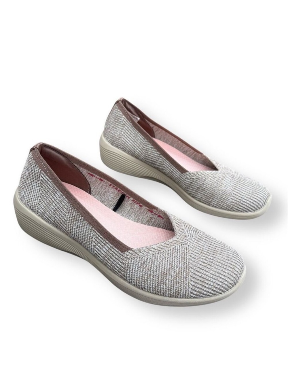 Skechers Arya 'Good Morning Brown Slip-On' 158512-MOC Shoes Size 8 Memory Foam